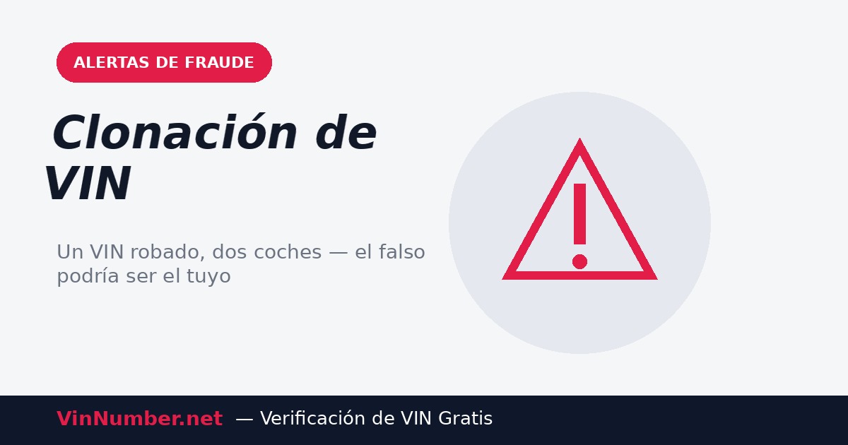 Clonación de VIN: Cómo los Ladrones Venden Autos Robados con Identidad Falsa