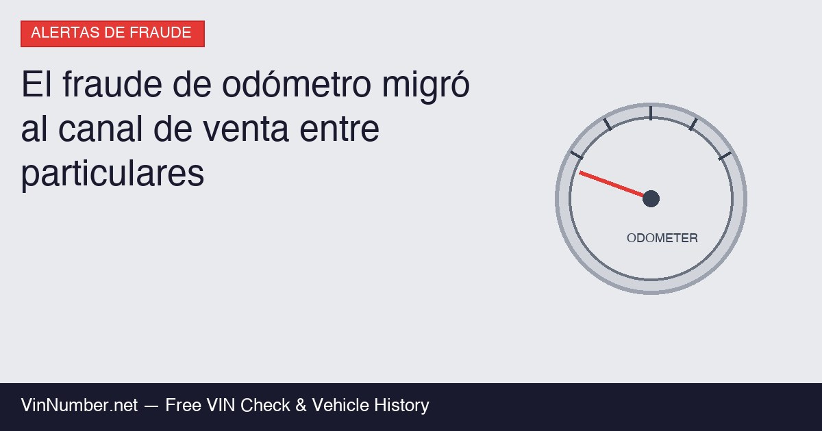 El fraude de odómetro migró al canal de venta entre particulares