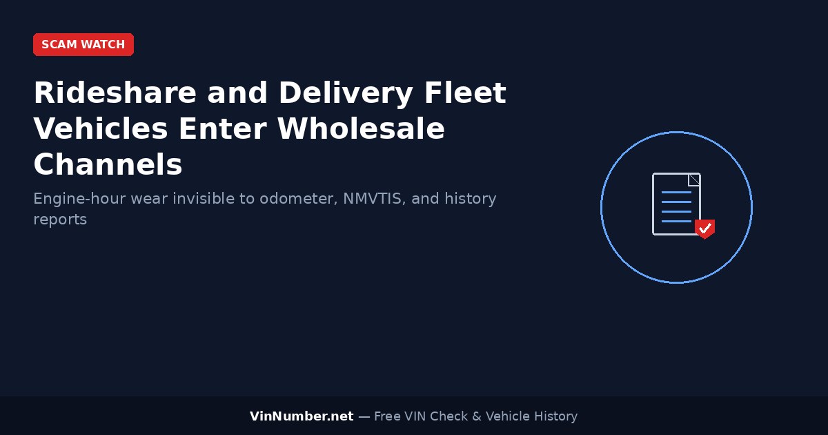 Rideshare and Delivery Fleet Vehicles Enter Wholesale Channels