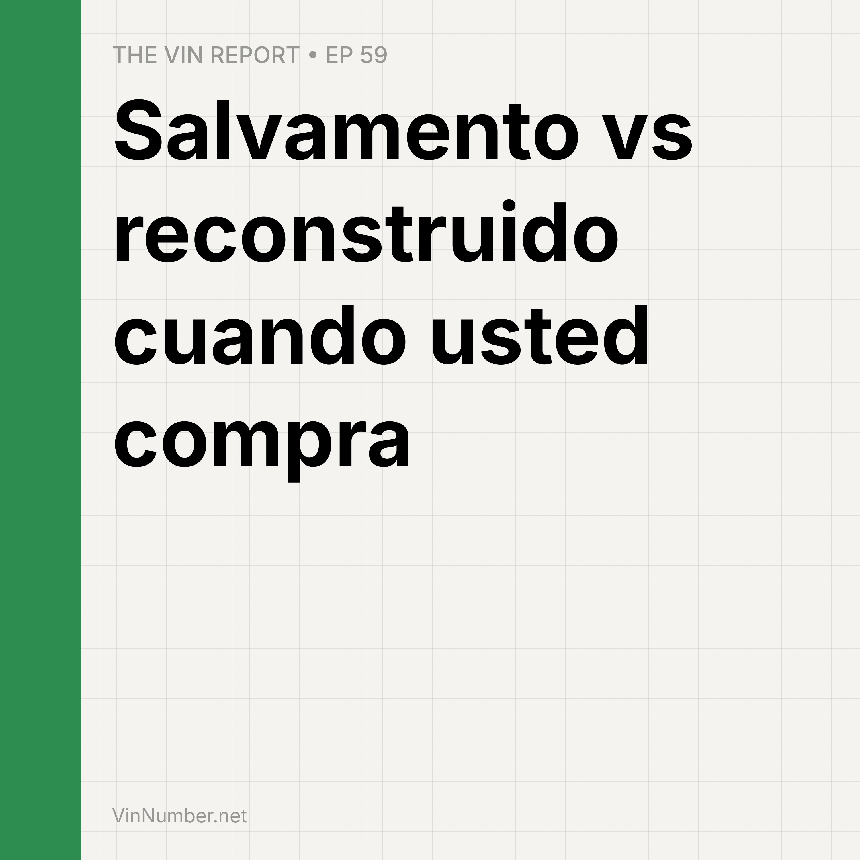 Portada de The VIN Report en Español